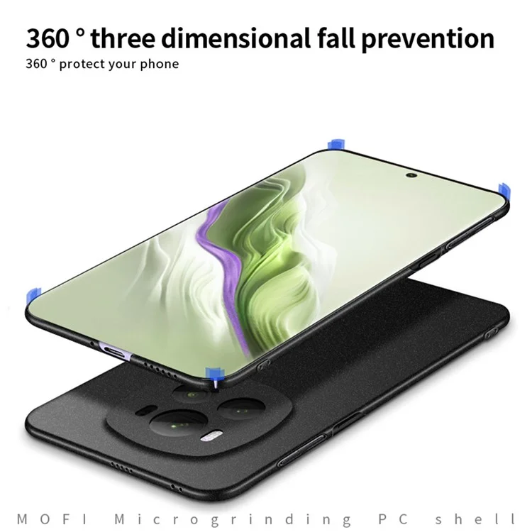 Чехол MOFI Shield Matte Series для Honor Magic6 5G, противоотпечаточный PC-чехол для телефона - черный