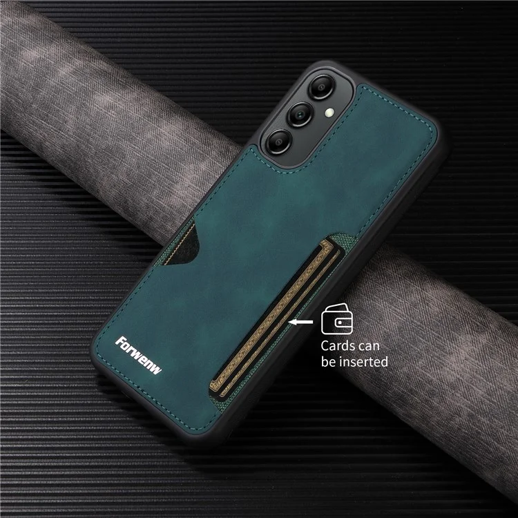FORWENW F5 серия для Samsung Galaxy A25 5G (Глобальный) (161.0 x 76.5 x 8.3 мм) Чехол Anti-drop Card Holder Phone Cover - Зеленый