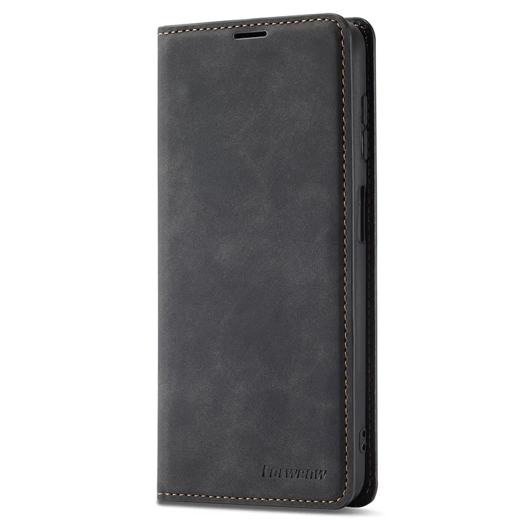 FORWENW Fantasy Serie für Samsung Galaxy S24+ Hülle Skin-touch Stand Telefonabdeckung - Schwarz