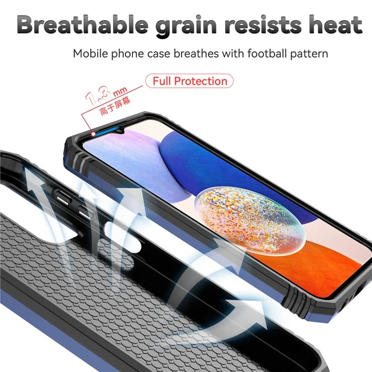 Para Samsung Galaxy A35 5G Case Camera Slide Protetor de Suporte Resistente a Choques Capa de Telefone - Azul