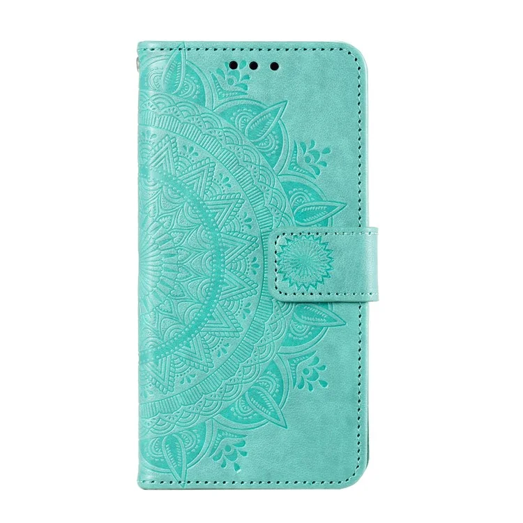 Coque de téléphone pour Google Pixel 9 / Pixel 9 Pro Coque de téléphone cellulaire Mandala Flower Stand Wallet Leather Cover - Vert