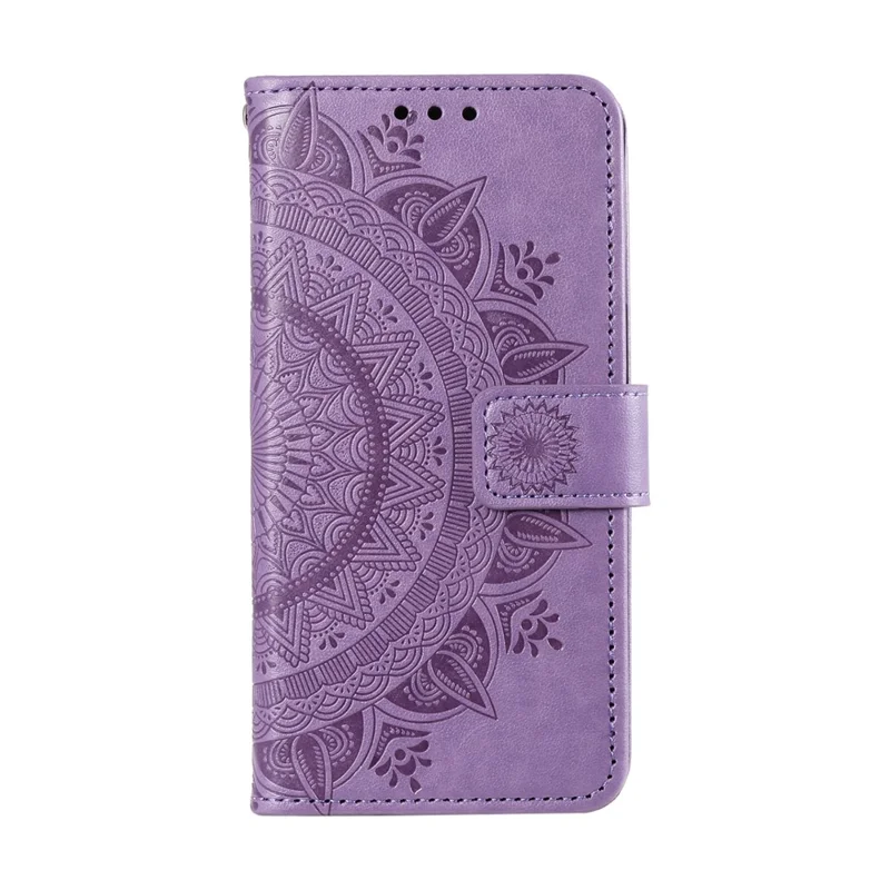 For Google Pixel 9 Pro XL Imprinted Phone Case PU Leather Stand Wallet Phone Cover - Purple