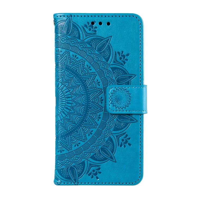 Per Xiaomi Redmi Note 13 Pro 5G / Poco X6 5G Case Mandala Flower Leather Wallet Cover - Blu