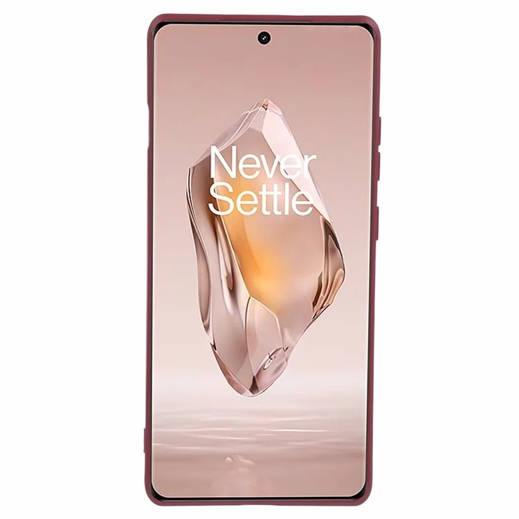 Para OnePlus Ace 3 5G / 12R 5G Estuche de Fibra TPU Fibra TPU Fibra Teléfono Trasero - Vino Rojo