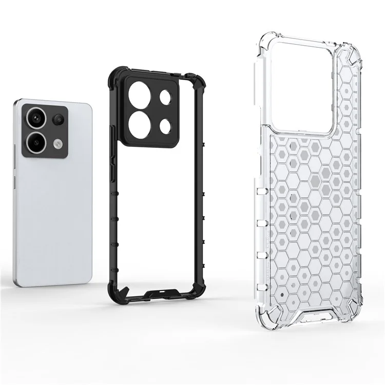 Pour Xiaomi Redmi Note 13 Pro 5G / Poco X6 5G Étui de téléphone Coque arrière souple TPU PC - Gris