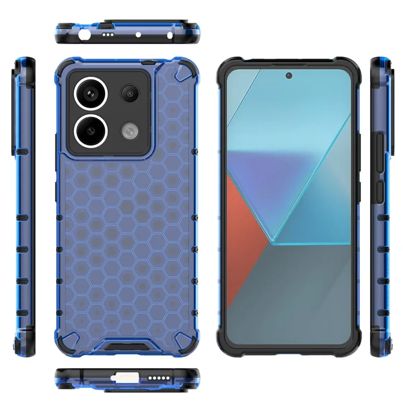 For Xiaomi Redmi Note 13 Pro 5G / Poco X6 5G Phone Case Soft TPU Hard PC Back Cover - Blue