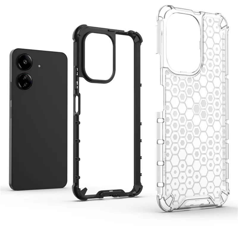 For Xiaomi Redmi 13C 4G / 13C 5G / Poco C65 4G / Poco M6 5G / 13R 5G Case Four Corner Drop-Proof Phone Cover - Black