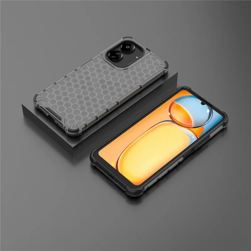 For Xiaomi Redmi 13C 4G / 13C 5G / Poco C65 4G / Poco M6 5G / 13R 5G Case Four Corner Drop-Proof Phone Cover - Black