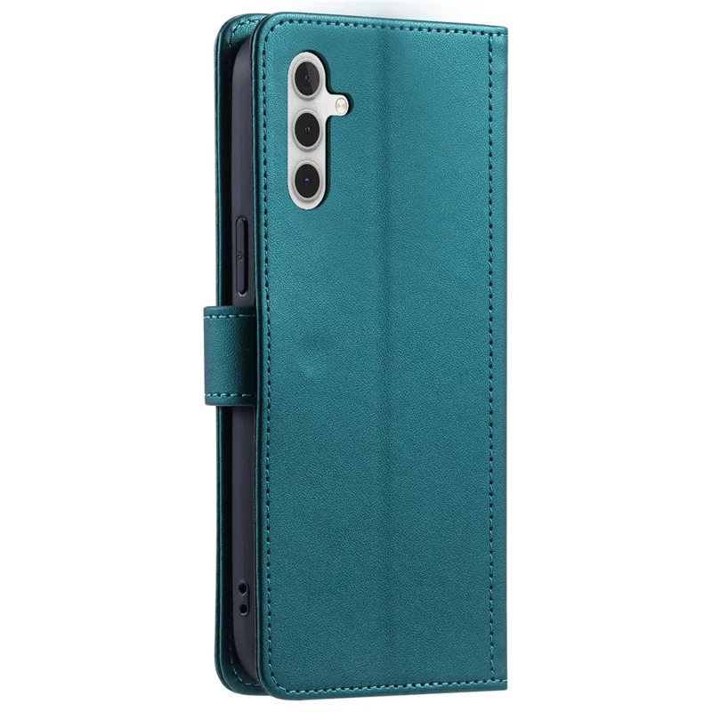 For Samsung Galaxy A35 5G Case Rhombus Pattern Leather Phone Stand Cover - Green