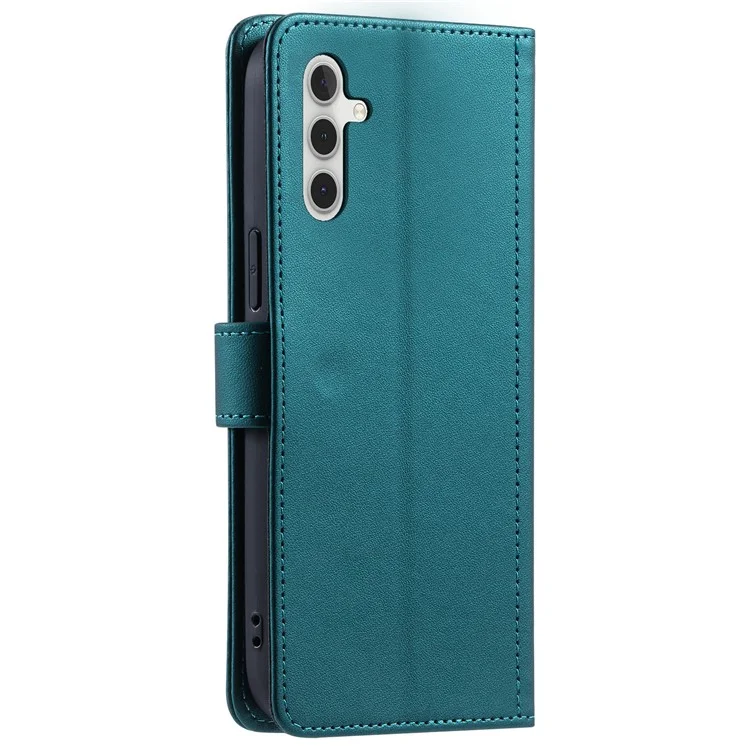 For Samsung Galaxy S23 FE Magnetic Phone Case Rhombus Grid Shockproof Cover - Green
