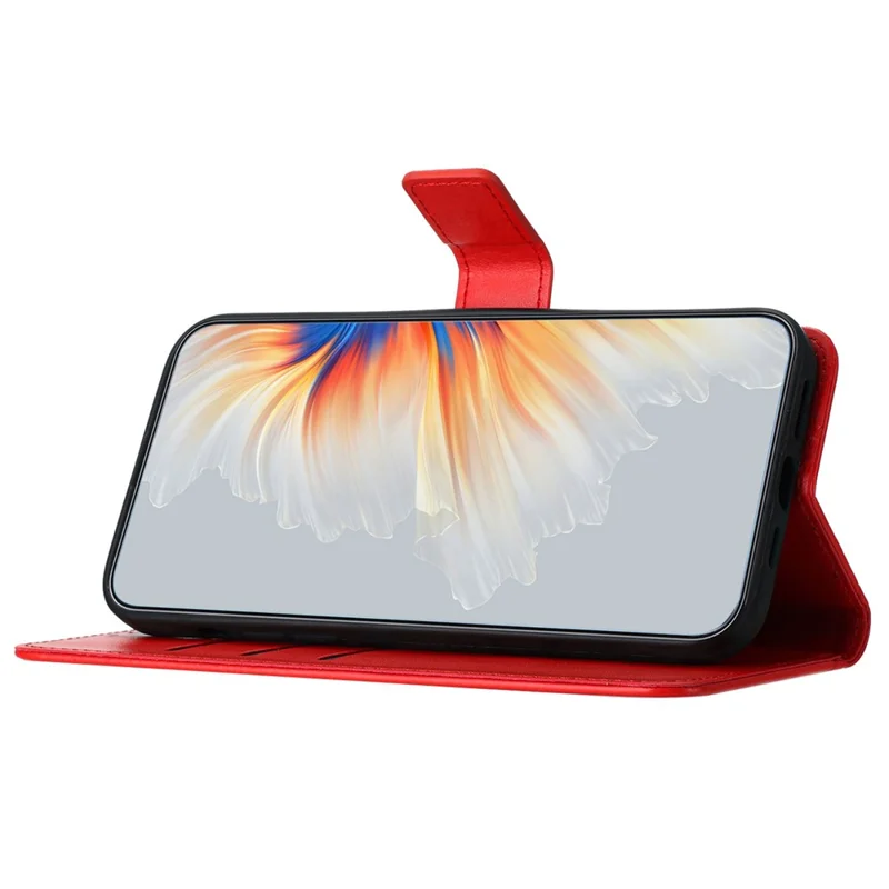 Per Samsung Galaxy A52 5G / 4G / A52s 5G Custodia con motivo a fiore stampato Chiusura magnetica Stand Cover per telefono - Rosso