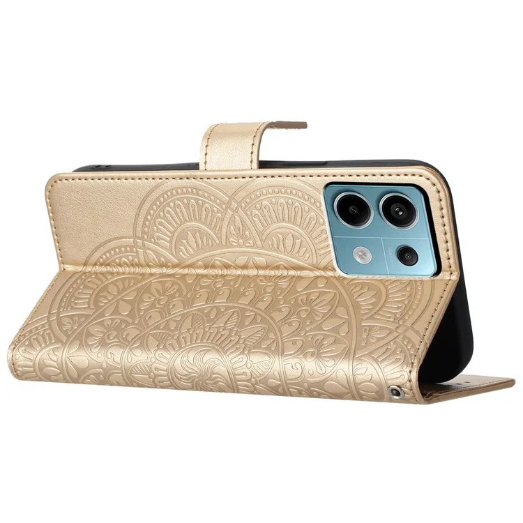 For Xiaomi Redmi Note 13 Pro 5G / Poco X6 5G Case Wallet Leather Folio Phone Cover - Gold