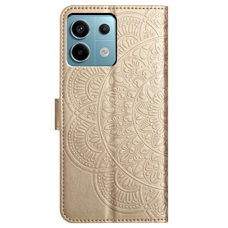 For Xiaomi Redmi Note 13 Pro 5G / Poco X6 5G Case Wallet Leather Folio Phone Cover - Gold