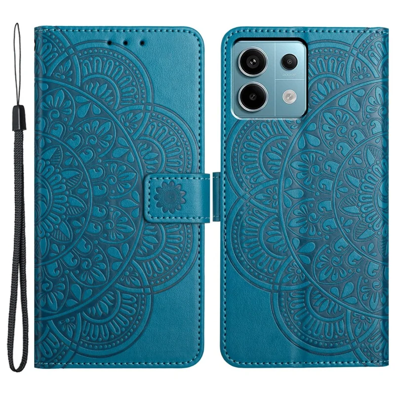 For Xiaomi Redmi Note 13 Pro 5G / Poco X6 5G Case Wallet Leather Folio Phone Cover - Blue