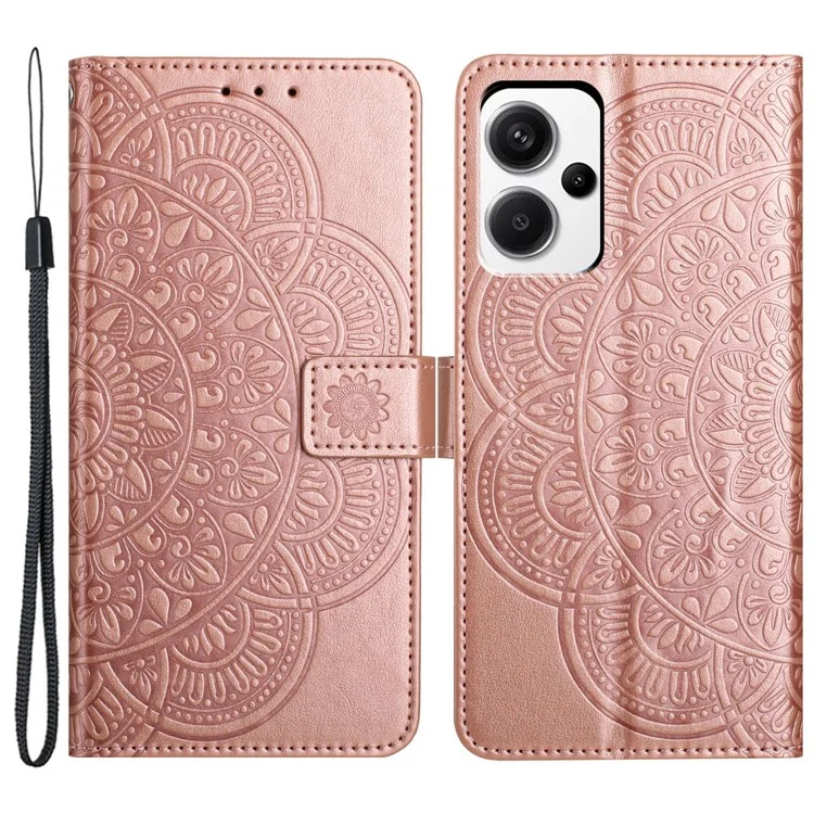 Для Xiaomi Redmi Note 13 Pro+ 5G Кожаный флип-чехол для телефона с полной защитой - Розовое золото