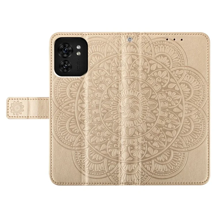 Per Motorola Edge 40 5G Custodia Portafoglio Pelle PU in Piedi Flip Cover Telefono - Oro