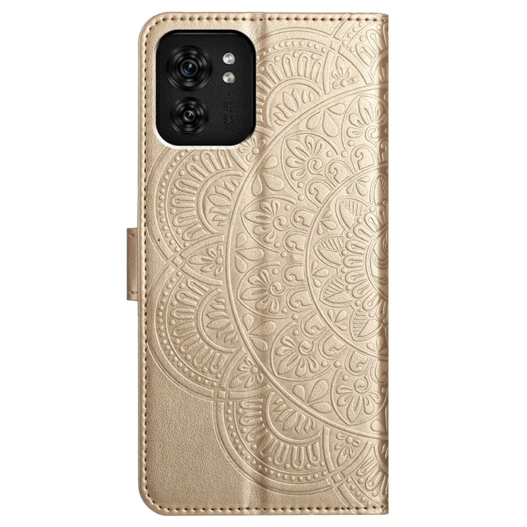 Per Motorola Edge 40 5G Custodia Portafoglio Pelle PU in Piedi Flip Cover Telefono - Oro