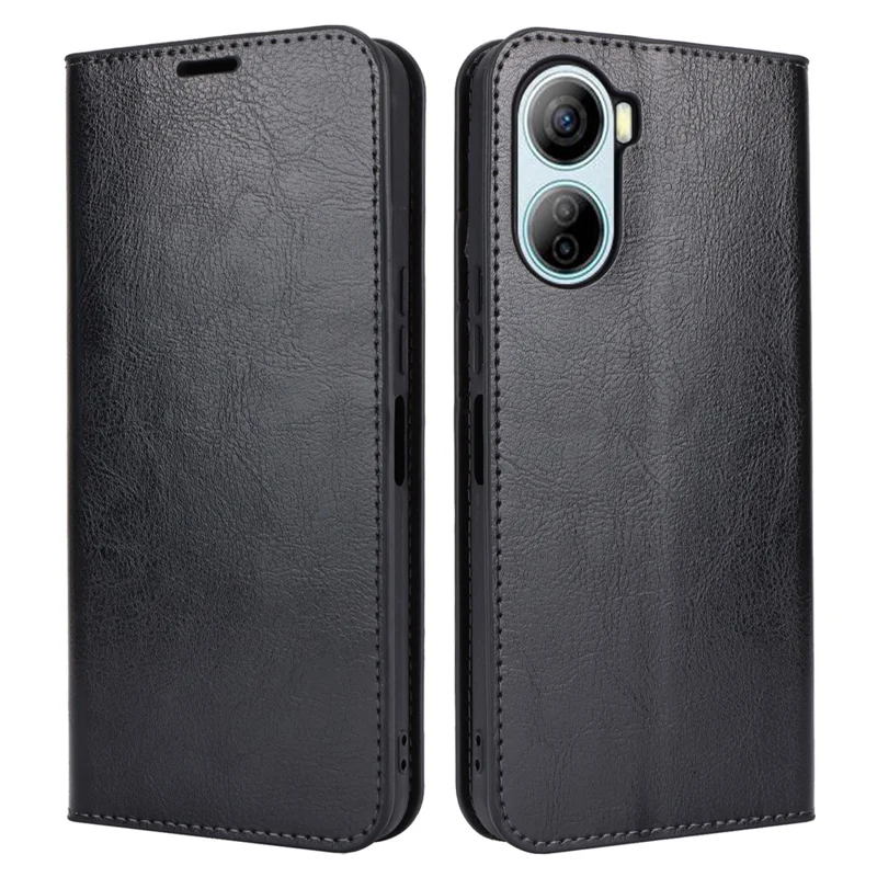 Para ZTE Libero 5G IV Case Crazy Horse Texture Split Leather Phone Cartet Cobert - Preto