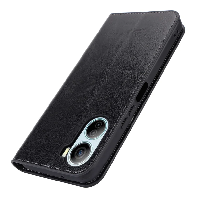 Для ZTE Libero 5G IV Case Crazy Horse Textur - Черный