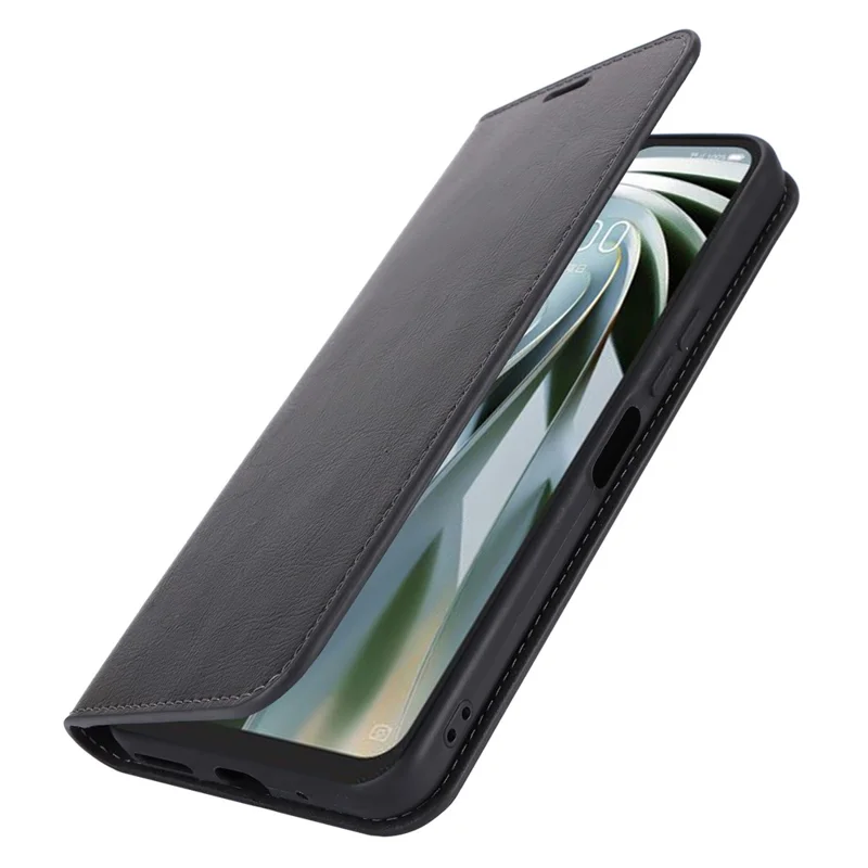 Für ZTE Libero 5G IV Case Crazy Horse Textur Split Leder Telefon Brieftasche Abdeckung - Schwarz