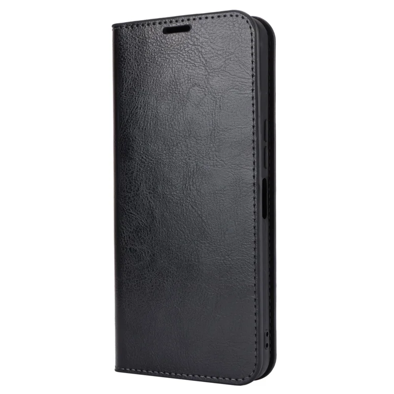 For ZTE Libero 5G IV Case Crazy Horse Texture Split Leather Phone Wallet Cover - Black