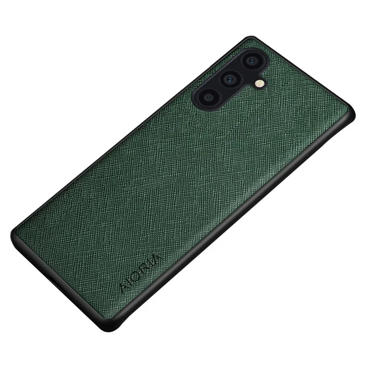AIORIA For Samsung Galaxy A15 4G / A15 5G Case PU Leather Coated PC+TPU Anti-scratch Phone Protector - Green