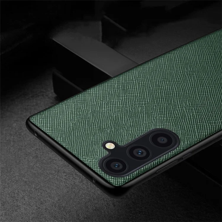 AIORIA For Samsung Galaxy A15 4G / A15 5G Case PU Leather Coated PC+TPU Anti-scratch Phone Protector - Green
