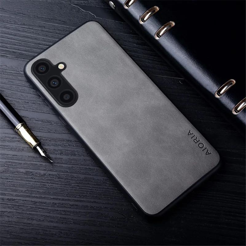 AIORIA For Samsung Galaxy A54 5G Cover Trendy Leather+PC+TPU Protective Case - Light Grey