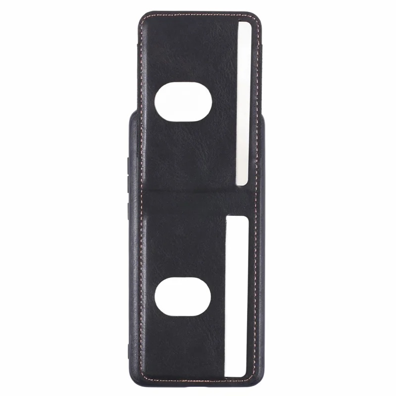SUTENI H03 For Samsung Galaxy S23 FE Phone Cover Card Holder Kickstand PU+TPU Case - Black
