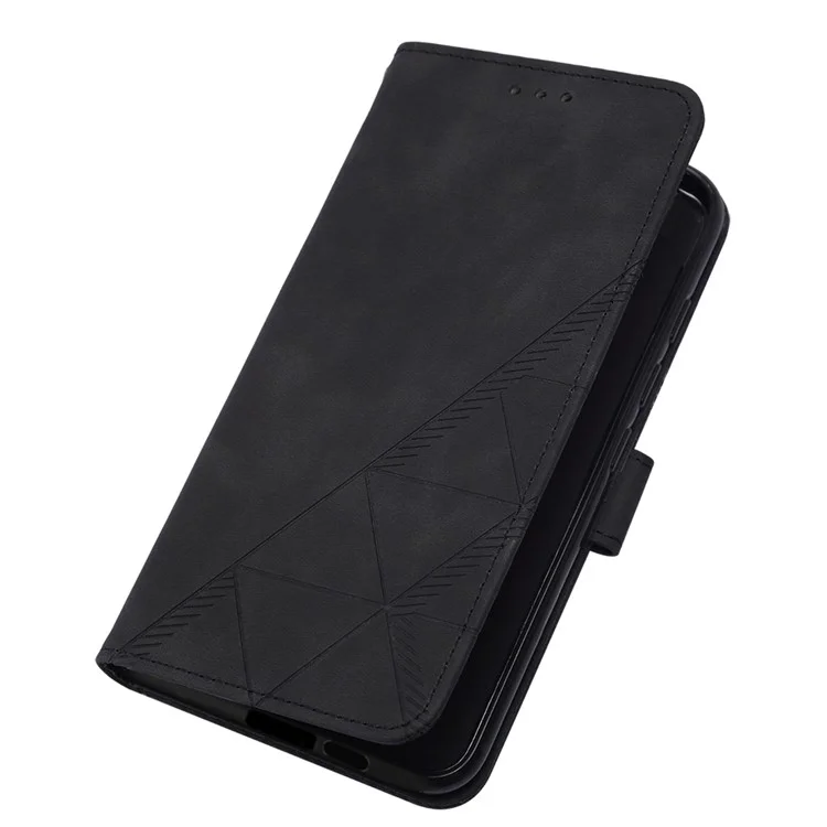 YB Imprinting Series-2 para Samsung Galaxy S24+ Funda Cartera Flip Cover con Correa de Hombro - Negro