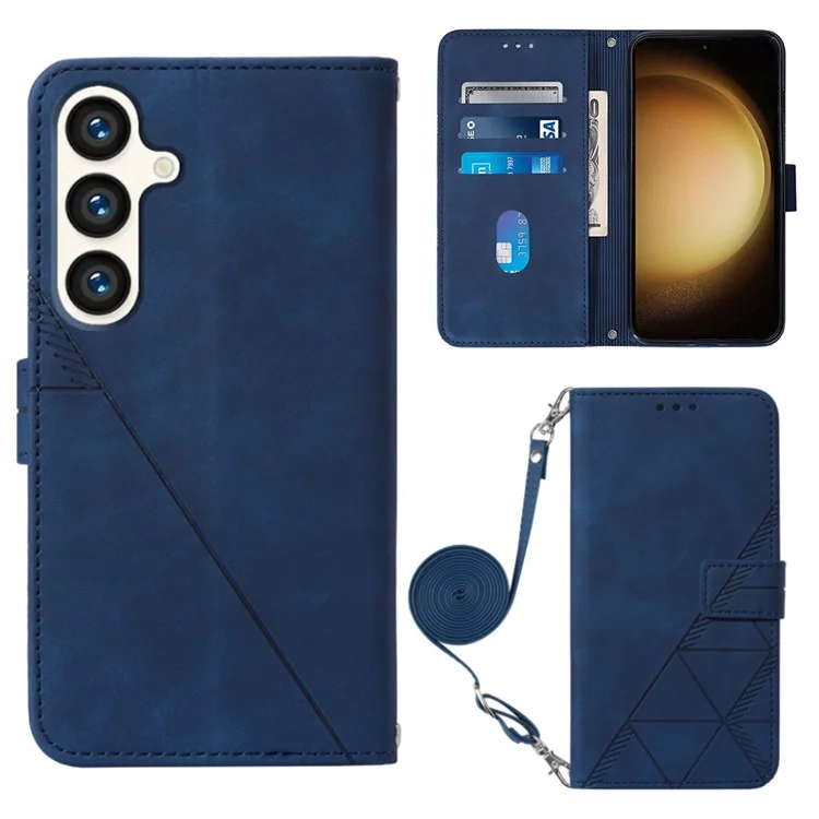 YB Imprinting Series-2 для чехла-книжки с плечевым ремнем для Samsung Galaxy S24+ - Сапфировый