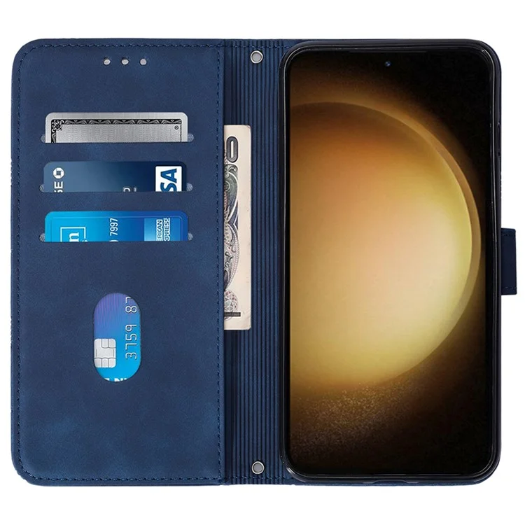 YB Imprinting Series-2 для чехла-книжки с плечевым ремнем для Samsung Galaxy S24+ - Сапфировый