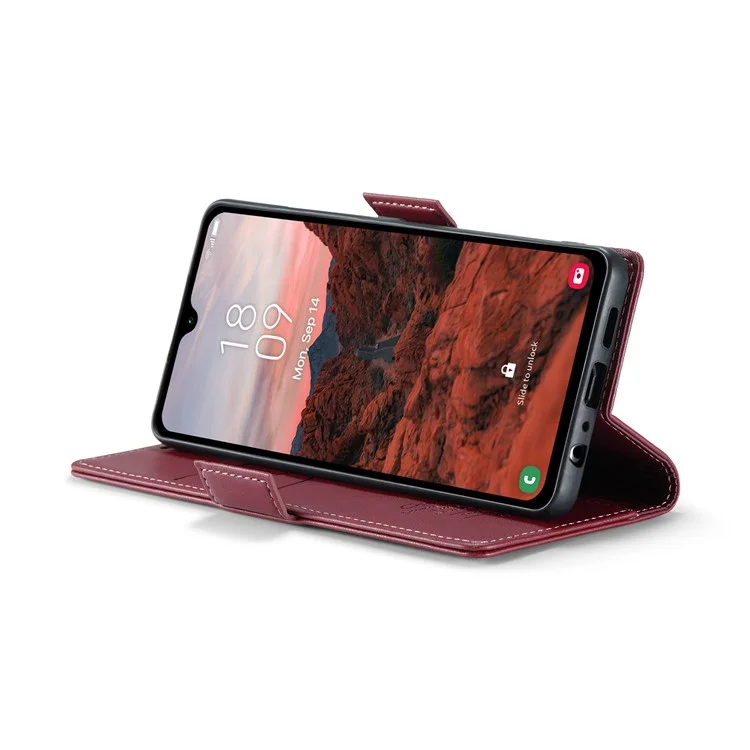 CASEME 023 Series Para Samsung Galaxy A05s 4G Caso RFID Bloqueando 3 Slots de Cartão Capa de Telefone - Vermelho