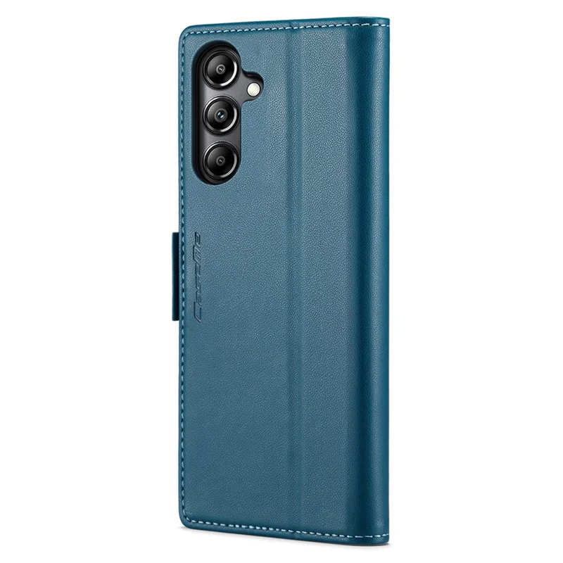 For Samsung Galaxy A05s 4G Leather Case CASEME 023 RFID Blocking 3 Card Slot Mobile Cover - Blue