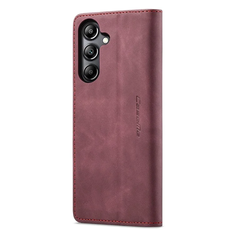 CASEME 013 Serie Für Samsung Galaxy A05s 4G Hülle Business Style View Flip Leder-Telefonhülle - Rot