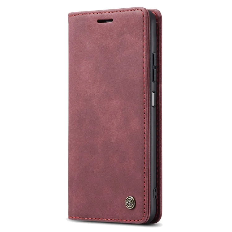 CASEME 013 Serie Für Samsung Galaxy A05s 4G Hülle Business Style View Flip Leder-Telefonhülle - Rot