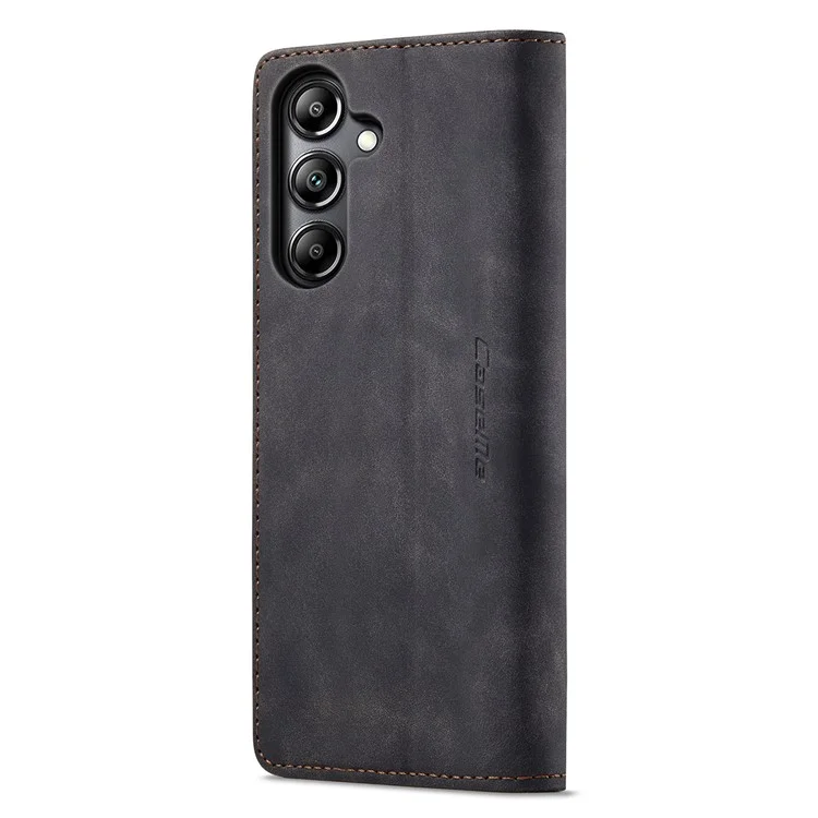 CASEME 013 Series For Samsung Galaxy A05s 4G Case Business Style View Flip Leather Phone Cover - Black
