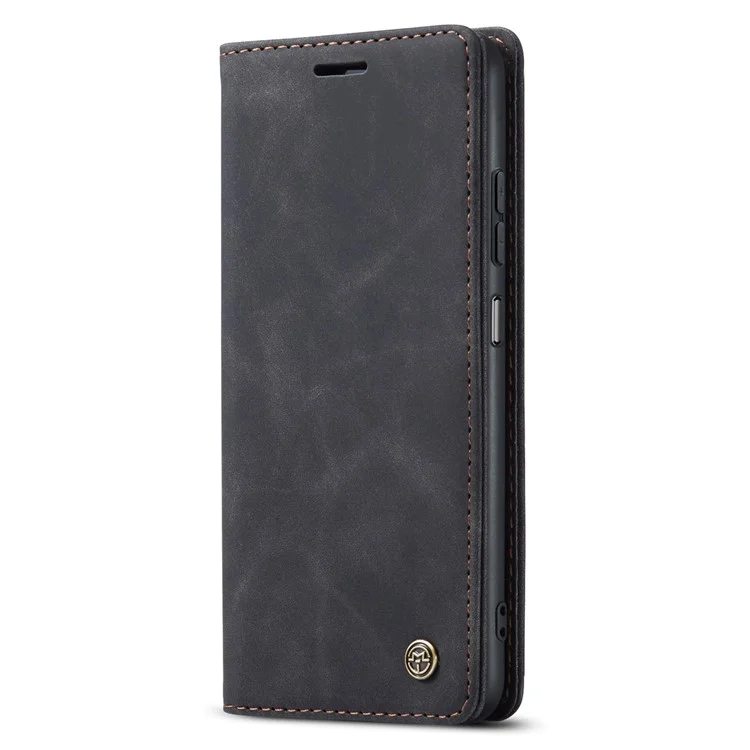 CASEME 013 Series For Samsung Galaxy A05s 4G Case Business Style View Flip Leather Phone Cover - Black