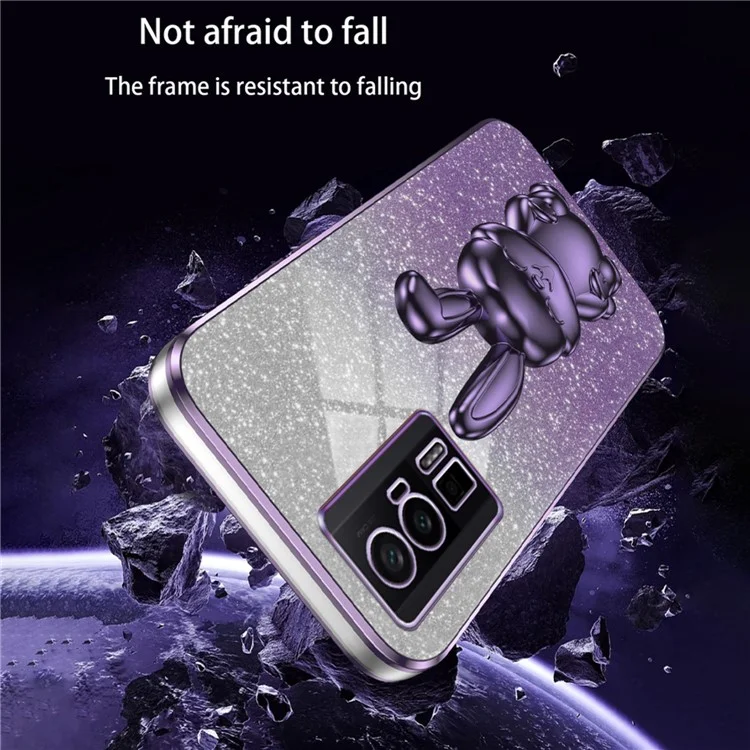 Pour Xiaomi Redmi K60 5G / K60 Pro 5G Étui de support Étui mignon de lapin antichoc Couverture de téléphone fine - Violet