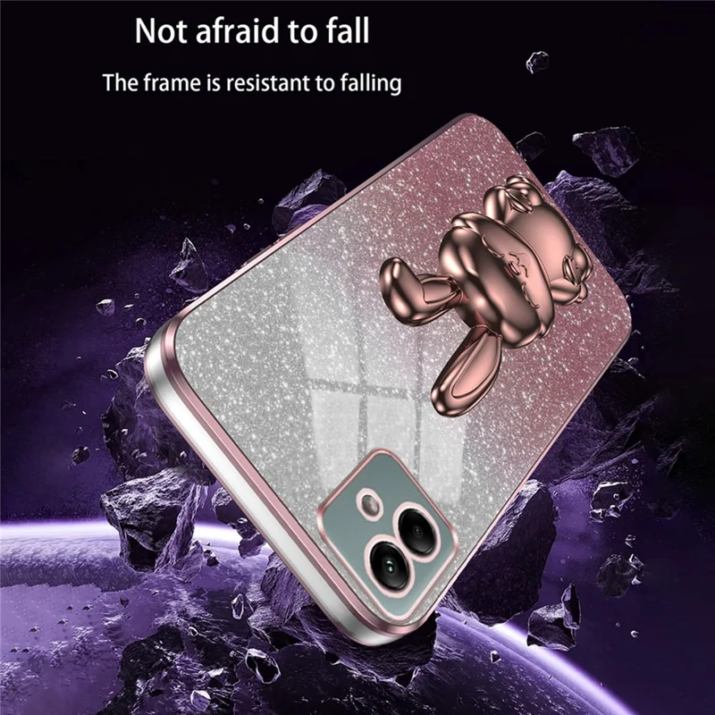 For Samsung Galaxy A04 4G (164.4 x 76.3 x 9.1 mm) Cartoon Rabbit Cell Phone Back Protector Cover - Pink