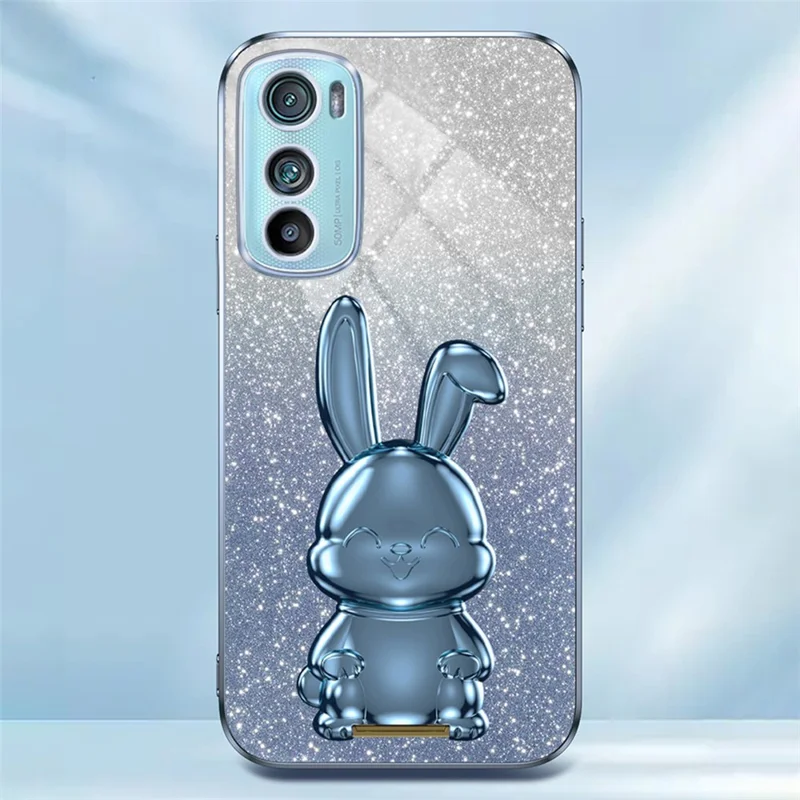 Phone Case for Motorola Edge 30 5G Shell Slim-Fit Cartoon Rabbit Protective Cover - Blue