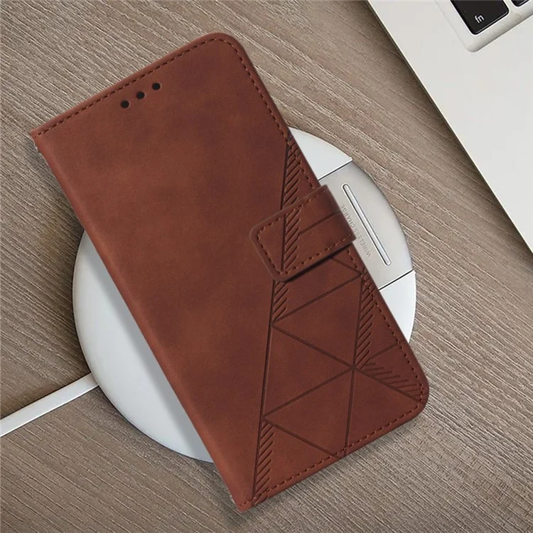 For Samsung Galaxy S24 Ultra Leather Case with Hand Strap Wallet Stand Phone Cover - Brown