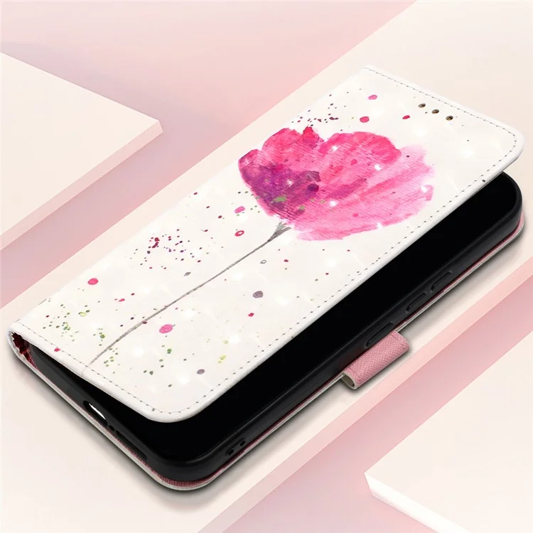 YB Pattern Printing Serie-2 für Xiaomi Redmi 13C 4G / 13C 5G / 13R 5G / Poco M6 5G / Poco C65 4G Hülle Brieftasche Handyhülle - Blume