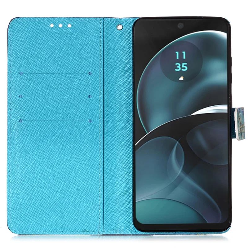 For Xiaomi Redmi 13C 4G / 13C 5G / 13R 5G / Poco M6 5G / Poco C65 4G Leather Case 3D Pattern Printing Wallet Stand - Colorful Wind Chime