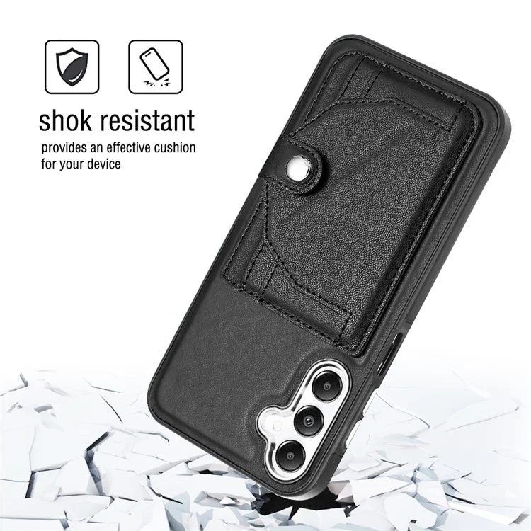 YB Leather Coating Series-4 per Samsung Galaxy A25 5G (Globale) (161.0 x 76.5 x 8.3mm) Custodia Slot per Schede Cover - Nero