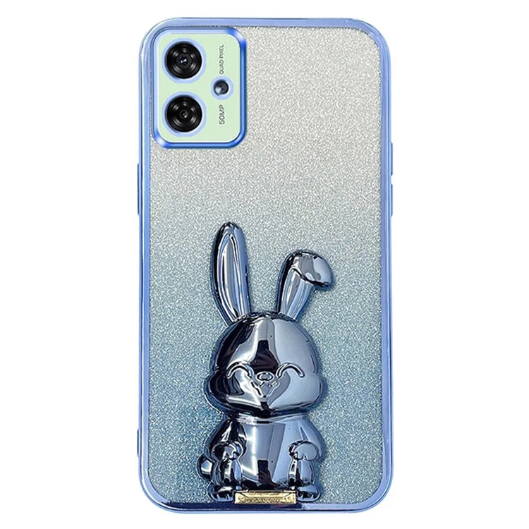 Para Motorola Moto G54 5G Carcasa con Soporte Slim Caso Lindo Conejo a Prueba de Golpes - Azul