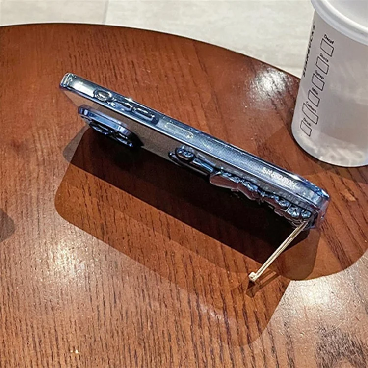 Para Motorola Moto G54 5G Carcasa con Soporte Slim Caso Lindo Conejo a Prueba de Golpes - Azul
