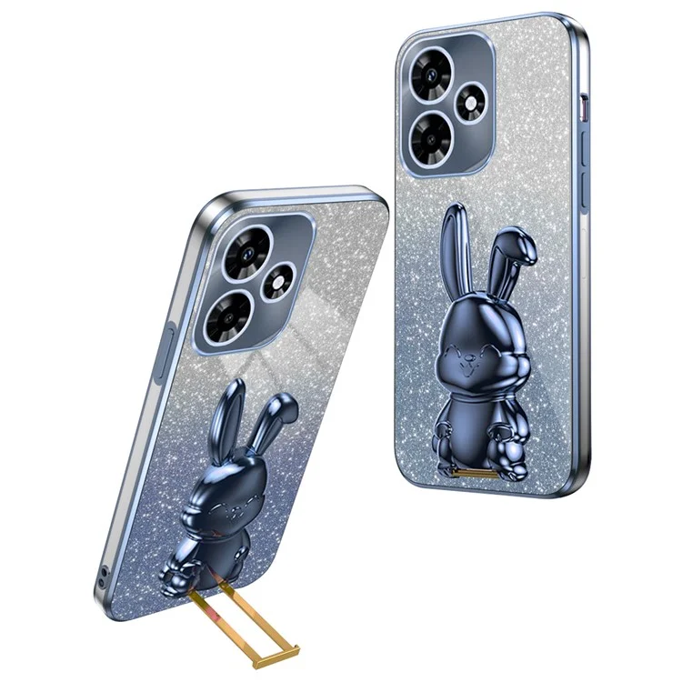 Per Infinix Hot 30 Play / Hot 30 Play NFC 4G Cartoon Rabbit Kickstand Cell Phone Cases - Blu