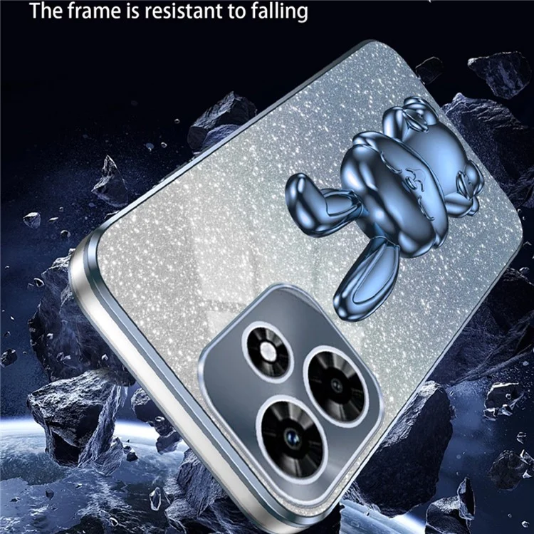 Per Infinix Hot 30 Play / Hot 30 Play NFC 4G Cartoon Rabbit Kickstand Cell Phone Cases - Blu
