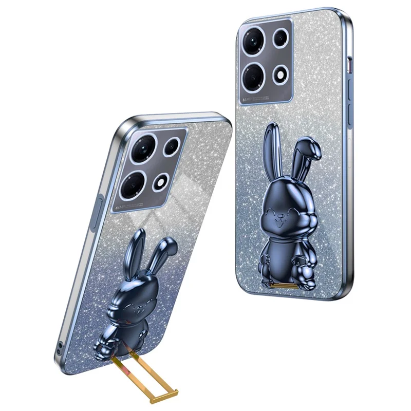 For Infinix Note 30 5G Case Cute Rabbit Kickstand Anti-Drop Phone Cover - Blue